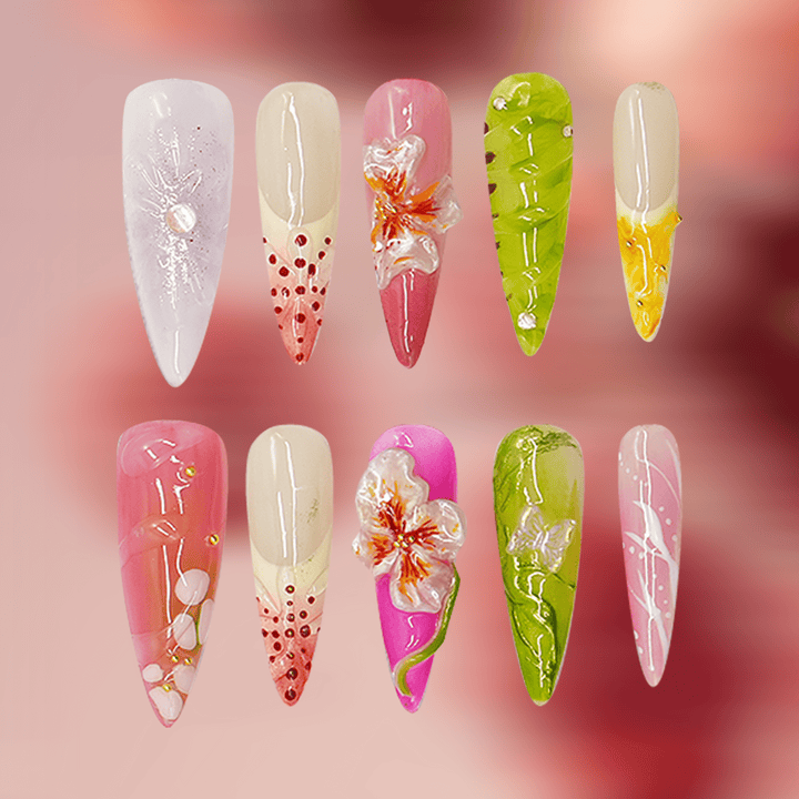 Tropical Bloom Nails - Monow